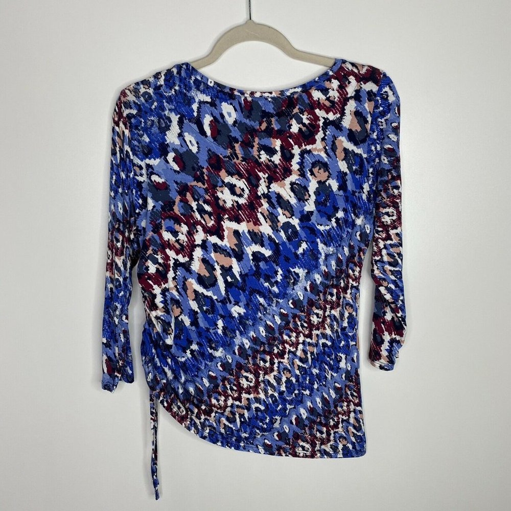 Ruby Rd. Blue And Westbound Pink Patterned Blouse… - image 4